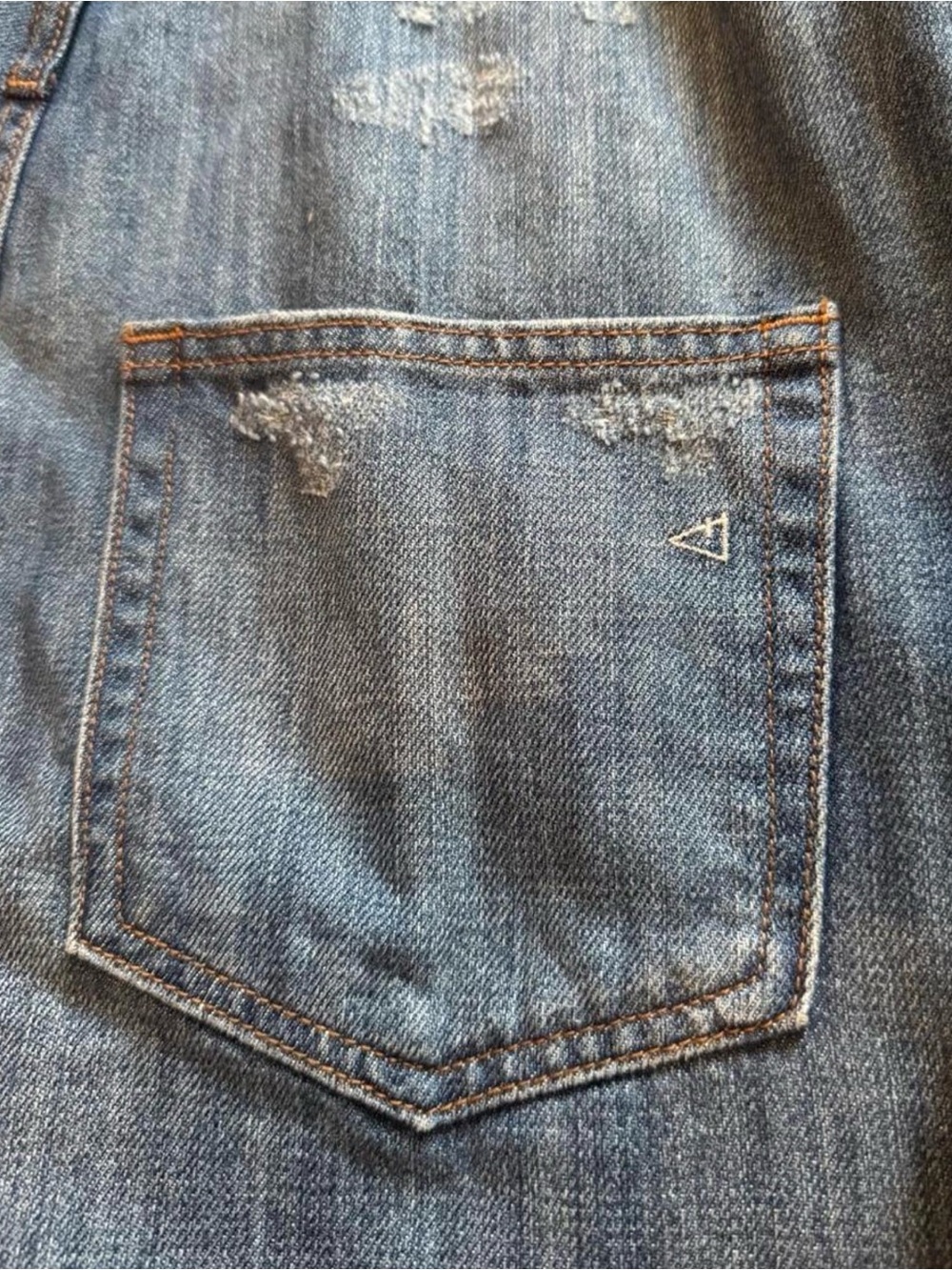 Hidden Jeans Girls Blue Distressed Denim Bib Overall Jumpsuit Button Pockets Sm - Picture 15 of 15